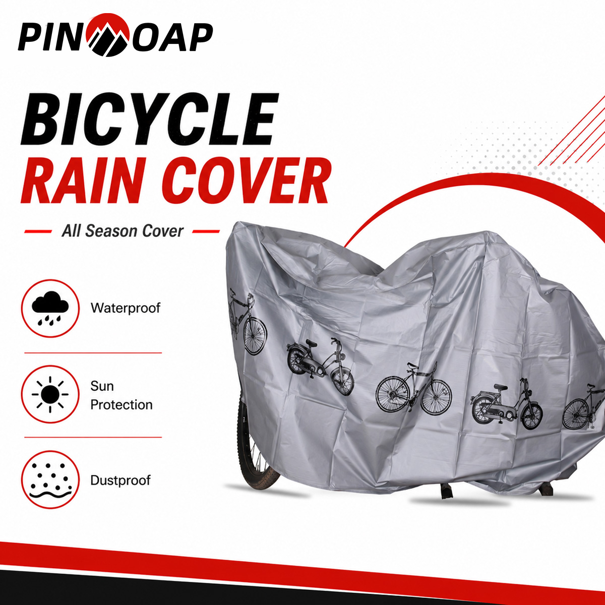 Cycling Gear Storage - PINMOAP Evrensel Bisiklet Yağmur Örtüsü Su