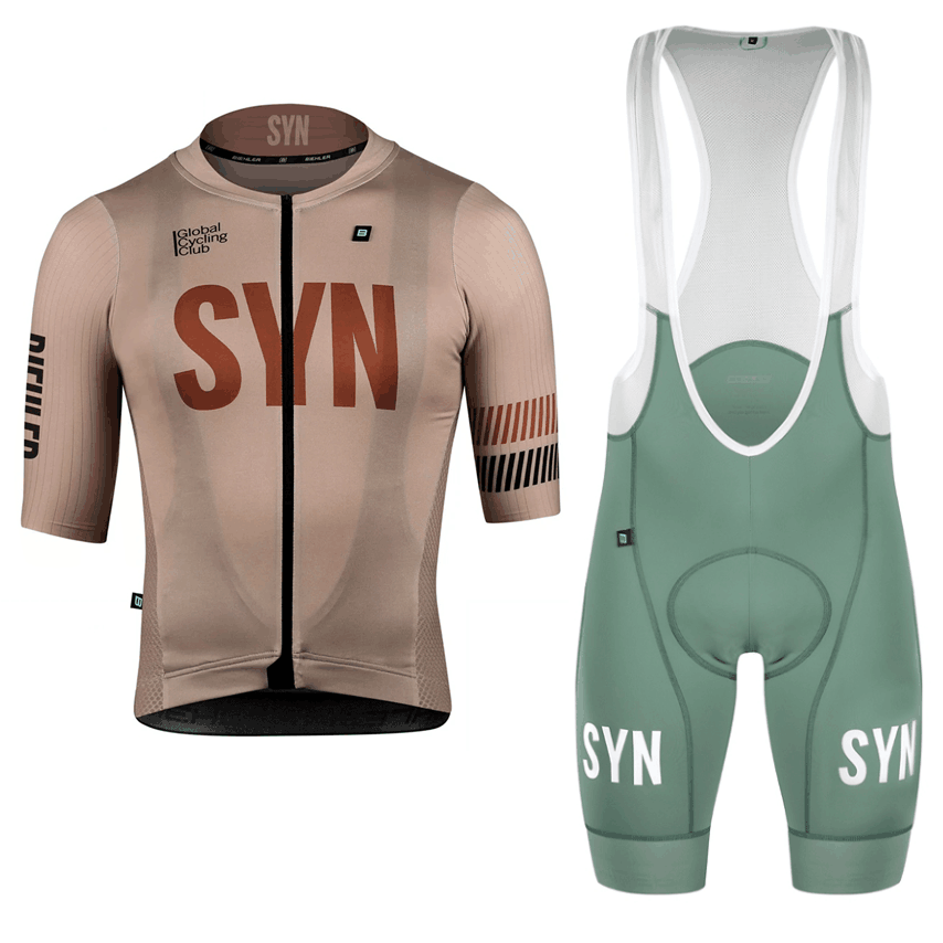 Junior Cycling Gear - SYN kahverengi bisiklet giyim erkek kısa
