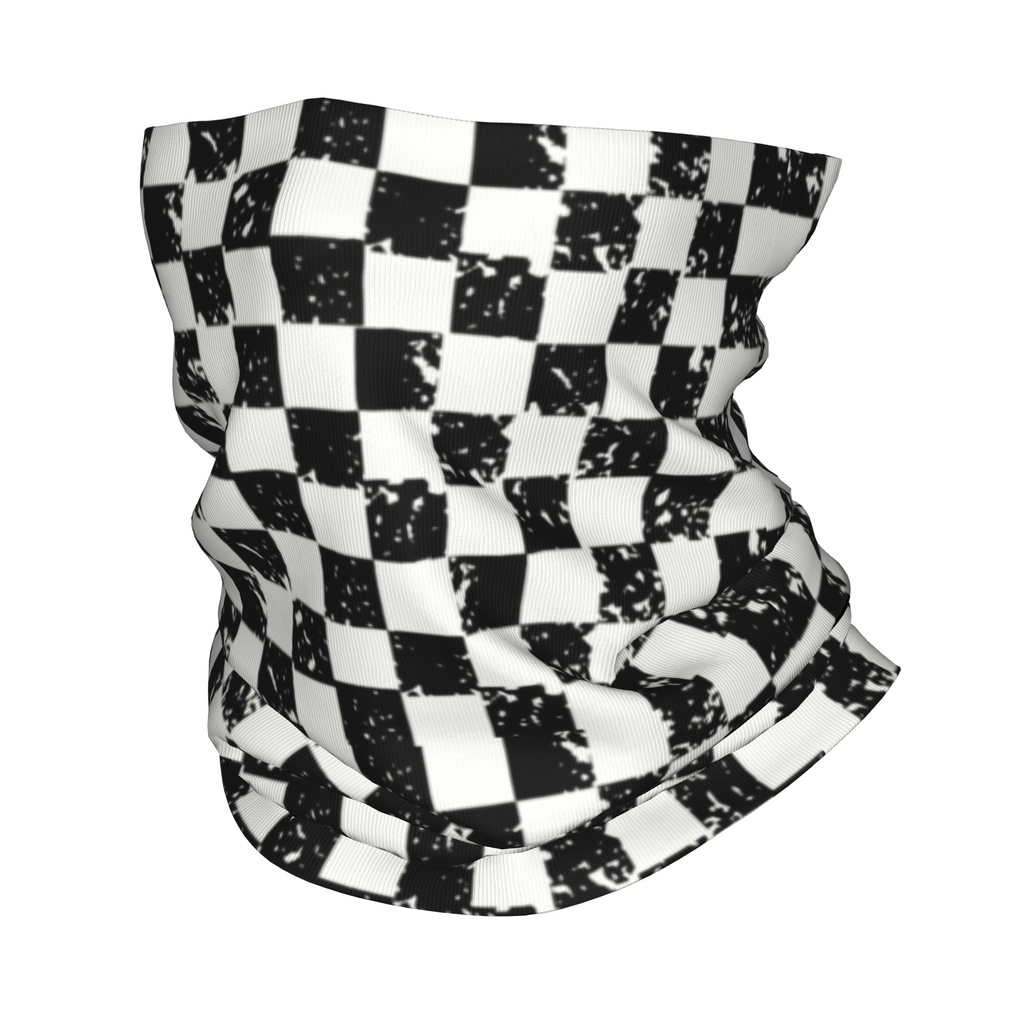 Cycling Headwear - Özel Retro Damalı Bayrak Kış Bandı