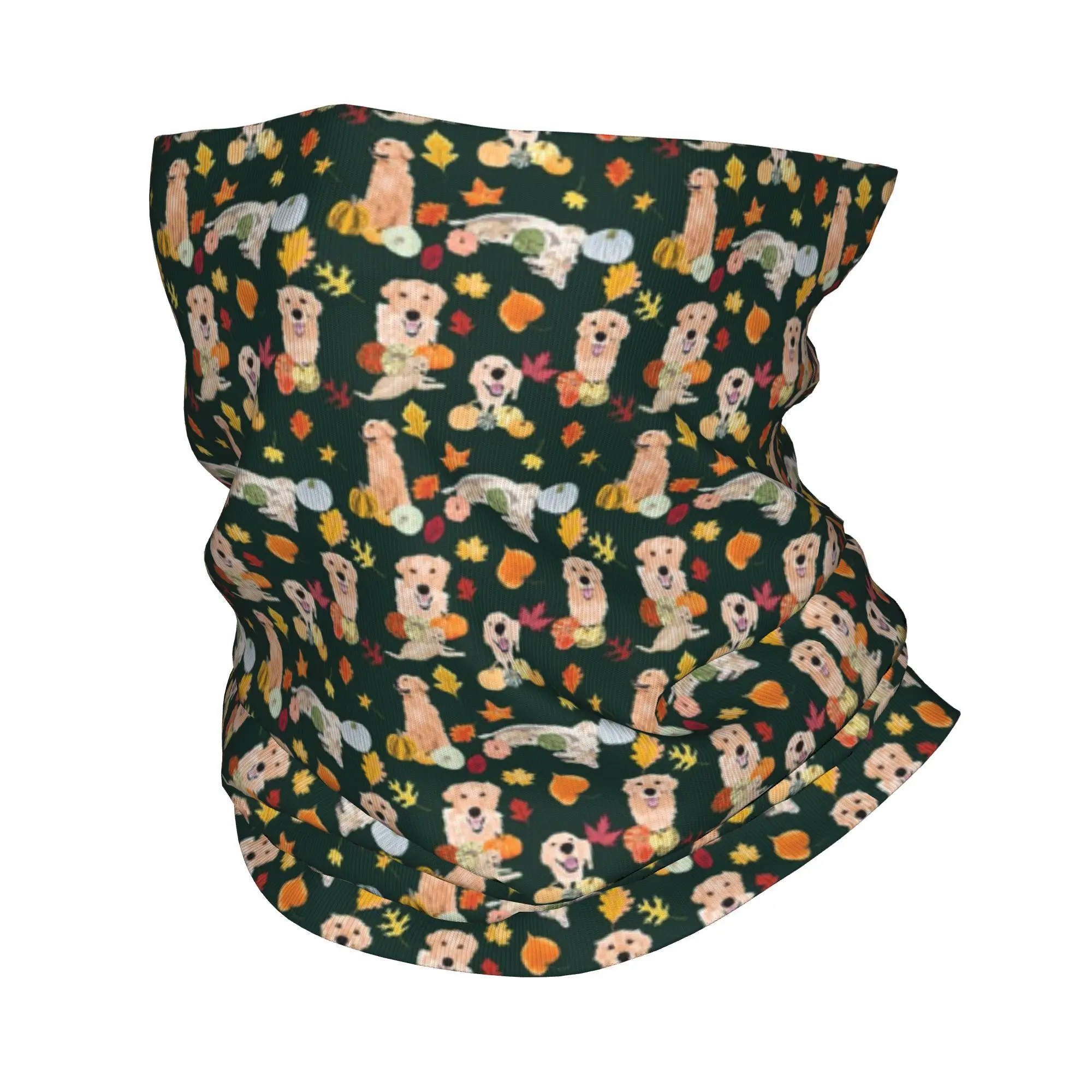 Cycling Headwear - Golden Retriever Sonbahar Yeşil Bandana Boyunluk