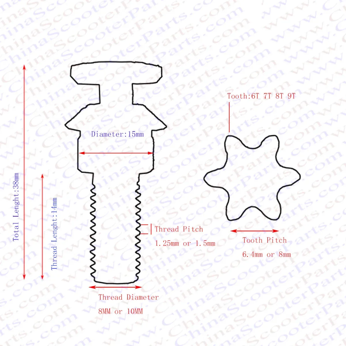 6T 7T 8T 9T 25H T8F M8 M10 zin - Cycling Gear Box incelemesi ve fiyatı