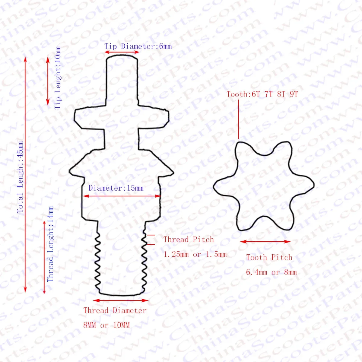 6T 7T 8T 9T 25H T8F M8 M10 zin - Cycling Gear Box incelemesi ve fiyatı